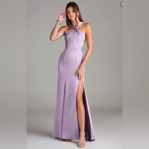Azazie “Rue” Bridesmaid’s Lavender Dress women’s size 0 - Picture 4 of 16